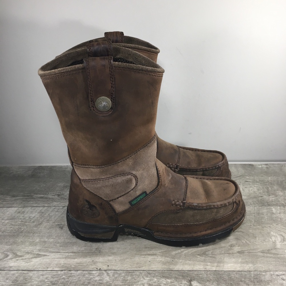 Georgia Boots Athens Wellington G4403 Western Leather Waterproof Men's Size 9 W